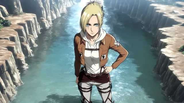 Annie Leonhart Attack on Titan anime live wallpaper at 3840x2160.