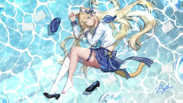 Bythere Floating Dream anime-style animated wallpaper