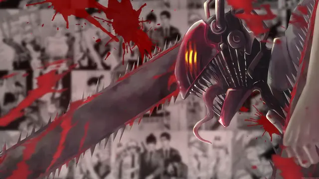 Denji during his Chainsaw Man transformation in anime fan art