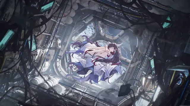 Columbina in a zero-gravity Genshin Impact live wallpaper