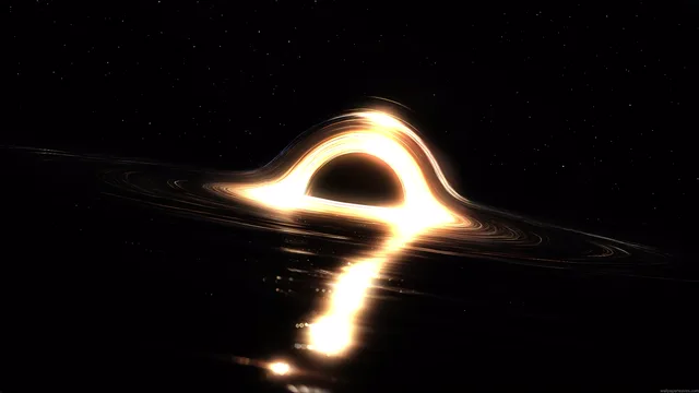 Cosmic black hole in a science-fiction space setting