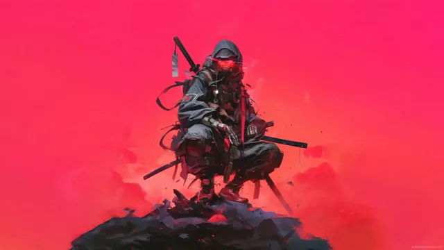 Cyberpunk ninja presented as a stealth-focused futuristic warrior