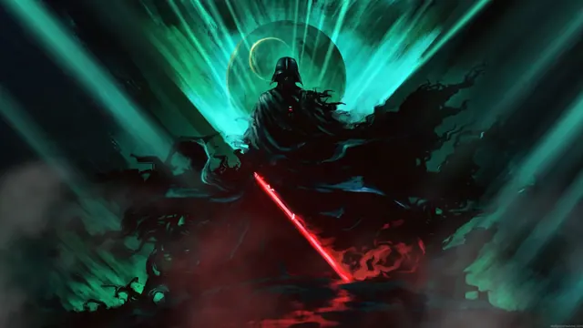 Darth Vader in an unofficial Star Wars fan-art scene