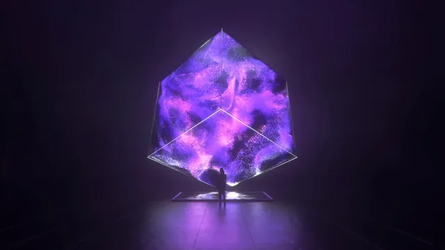 Abstract technology artwork representing a data gate