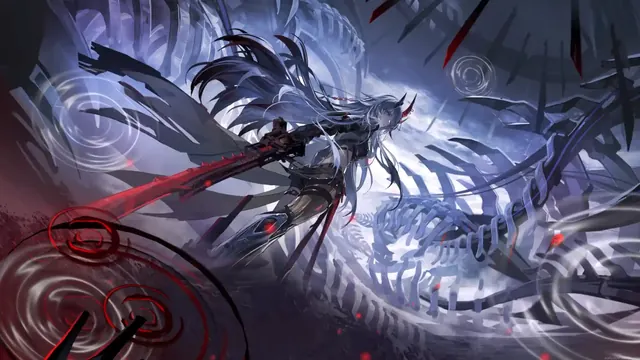 Lucia shown in battle form in a character-focused anime wallpaper