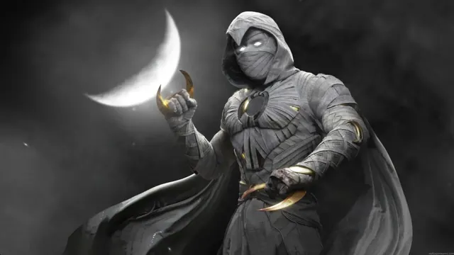 Moon Knight holding a heroic pose in unofficial Marvel fan art