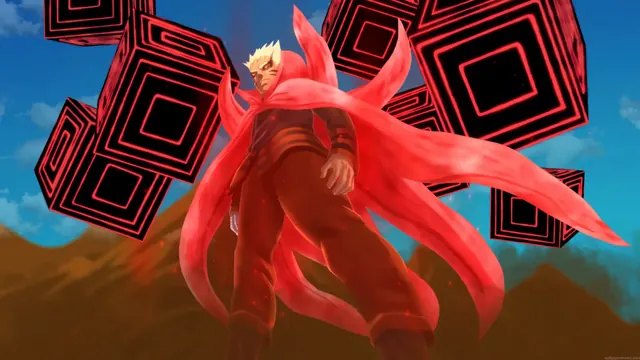 Naruto in Baryon Mode in an animated Naruto wallpaper