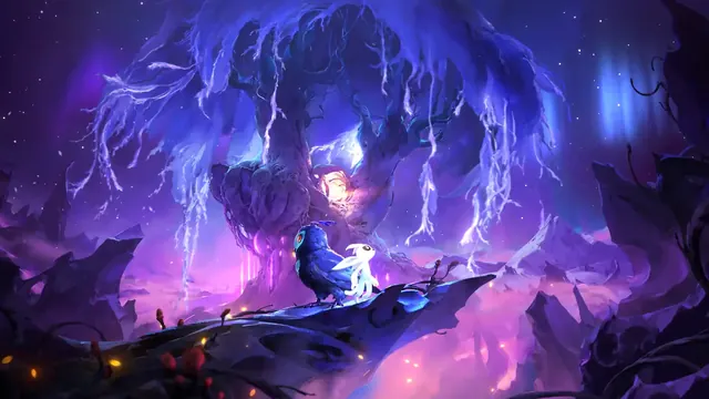 Ori in an Ori and the Will of the Wisps live wallpaper