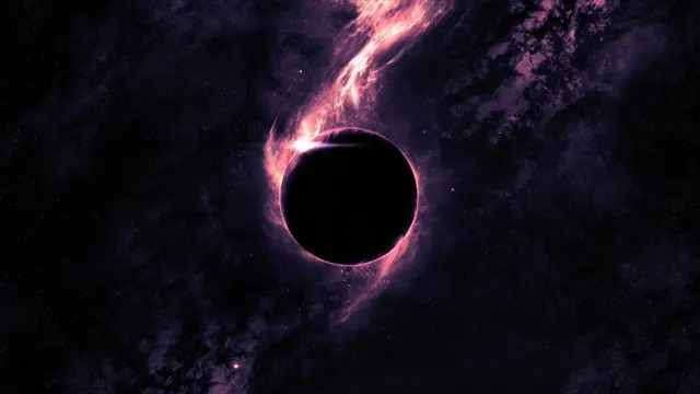Wide dark cosmic void with an open deep-space composition