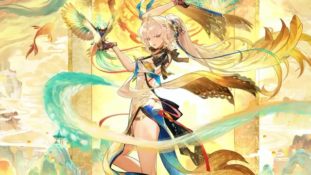 Suisui featured as the focus of a Wuthering Waves character wallpaper