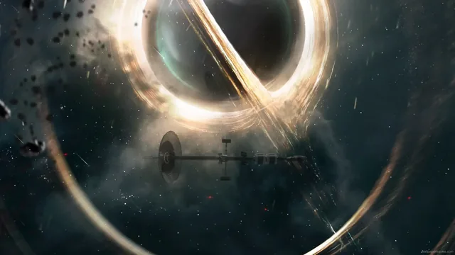 Supermassive black hole in interstellar space at 4K resolution
