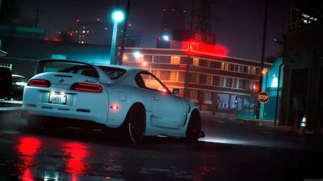 Supra MK4 in a neon street-drift live wallpaper scene