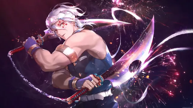 Tengen Uzui Sound Hashira Slash anime live wallpaper