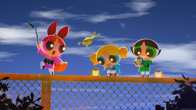 The Powerpuff Girls cartoon live wallpaper in 3840x2160 resolution.