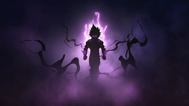 Vegeta shown in his Ultra Ego form in a Dragon Ball Super fan-art scene