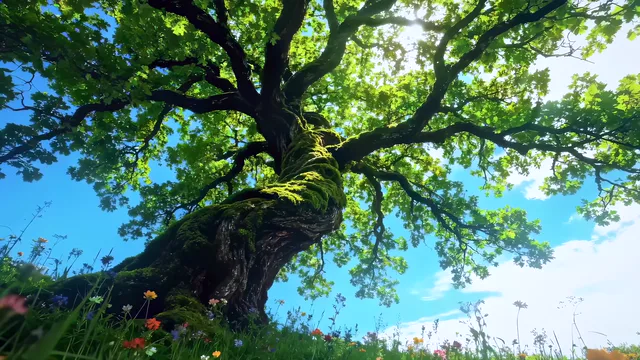 Ancient Green Tree 4K Nature Live Wallpaper